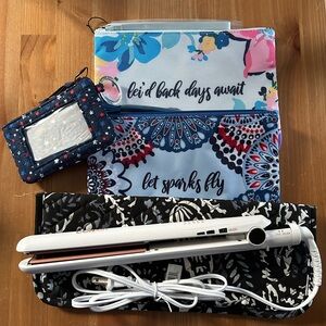 Total PCs=14: Wristlets, ID change purse, Flat/curling iron cover